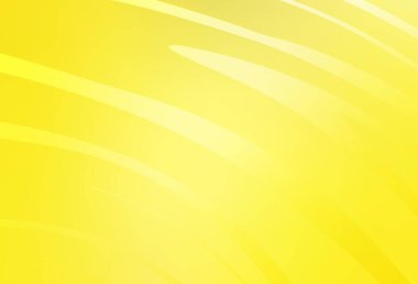 Eğri çizgileri olan açık sarı vektör düzeni. Basit eğri biçiminde parlak renkli bir illüstrasyon. Web siteniz için soyut tasarım.