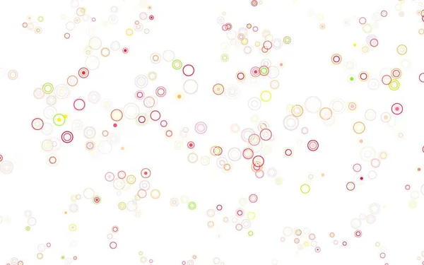 Světlá Růžová Žluté Vektorové Pozadí Bublinami Ilustrace Množinou Zářících Barevných — Stockový vektor