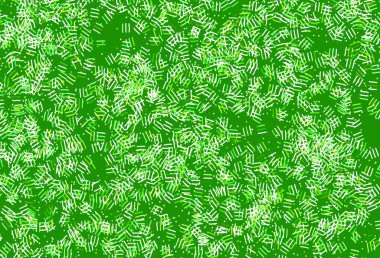 Açık yeşil vektör arkaplanı, düz çizgiler, noktalar. Çizgilerle modern geometrik soyut çizim. Güzel geçmişiniz için şablon.