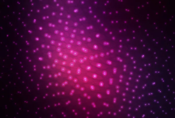 Dunkelrosa Vektorhintergrund Mit Punkten Illustration Mit Einer Reihe Leuchtender Farbenfroher — Stockvektor