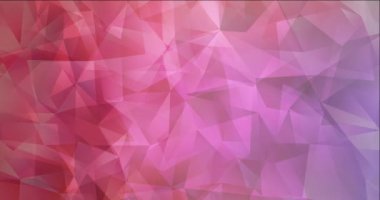 4K açık pembe, kırmızı çokgen soyut animasyon.
