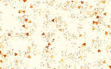 Memphis şekilli Light Orange vektör arkaplanı. Modern tarzda değişen renkli kaotik formlar. Web siteniz için basit tasarım.