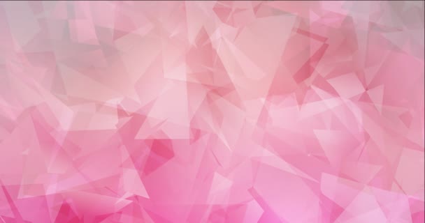 4K looping light pink, yellow polygonal abstract animation. — Stock Video