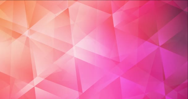 4К петля светло-розовый, желтый полигональная абстрактная анимация. — стоковое видео