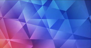 4K açık mavi, kırmızı çokgen video görüntüsü.