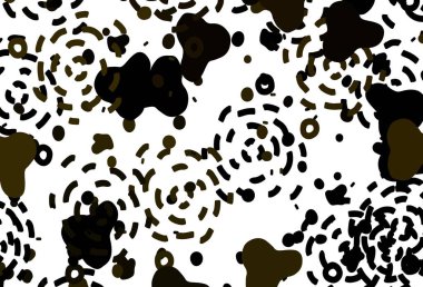 Soyut şekilli açık sarı vektör arkaplanı. Renkli rastgele şekillerle modern soyut illüstrasyon. Web siteniz için basit tasarım.