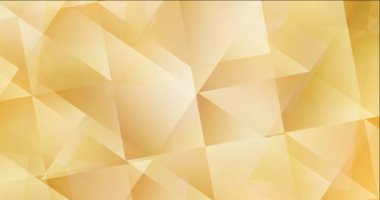 4K açık sarı çokgen soyut görüntü döngüsü.