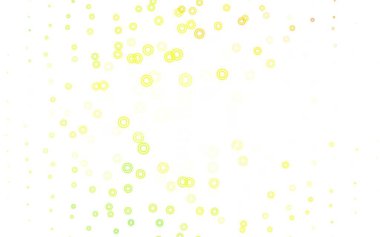 Açık yeşil, noktalı kırmızı vektör arkaplanı. Bulanık yağmur damlaları olan soyut bir çizim. Güzel web siteleri için desen.