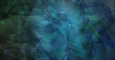 4K koyu mavi, yeşil çokgen akış videosu.