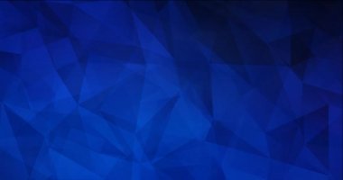 4K koyu mavi çokgen soyut görüntü döngüsü.