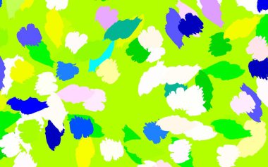 Soyut biçimlerde ışık çok renkli vektör dokusu. Modern tarzda değişen renkli kaotik formlar. Bir cep telefonu için arka plan.