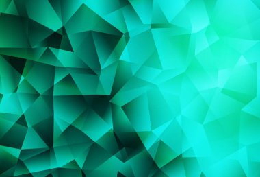 Açık yeşil vektör çokgen arka plan. Çokgen biçiminde, gradyan ile renkli çizimler. Web siteniz için yeni bir doku.