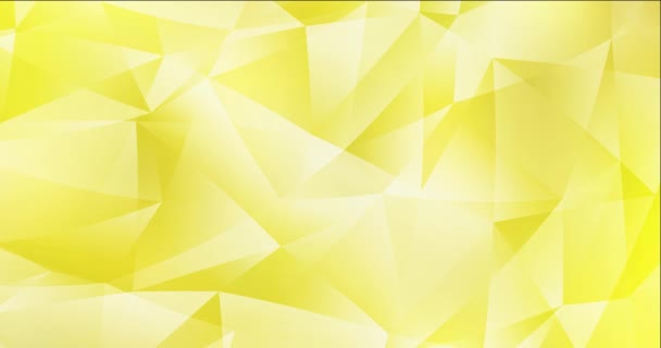 Animación abstracta poligonal de color amarillo claro en bucle 4K. — Vídeos de Stock