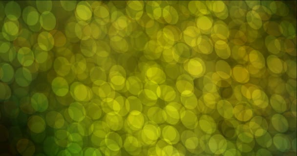 4K looping dark green, yellow video with circle shapes. — Stock Video