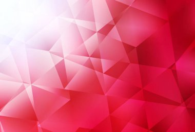 Açık kırmızı vektör soyut mozaik desen. Yarım ton şeklinde, üçgenli yaratıcı illüstrasyon. Pankartın için tamamen yeni bir şablon.