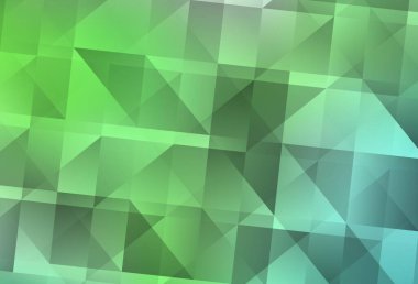 Açık yeşil vektör eğimli üçgen dokusu. Gradyanı olan üçgen geometrik örnek. Cep telefonunun arka planının şablonu.