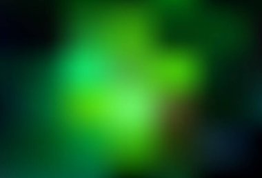 Koyu yeşil vektör renkli bulanık arkaplan. Soyut ve gradyan renkte renkli çizimler. Bir cep telefonu için arka plan.