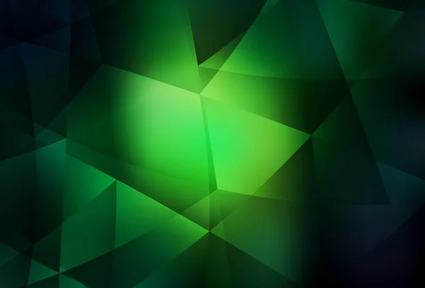 Dark Green Vector Abstract Polygonal Background Sample Polygonal Shapes New — Stock Vector