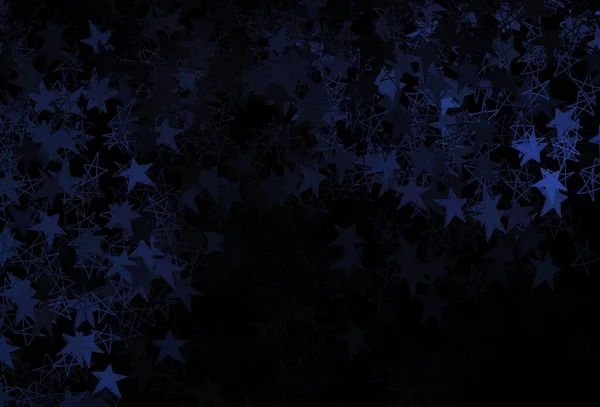 クリスマスの雪片 星とダークパープルのベクトルパターン グラデーションの雪片とカラフルな雪片 新年ポスター バナーのデザイン — ストックベクタ
