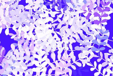 Hafif Mor vektör yapraklı soyut arkaplan. Doğal yaprağı olan zarif, parlak bir illüstrasyon. Duvar kağıdı tasarımınız için yeni bir doku.