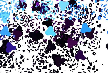 Açık pembe, soyut şekilli mavi vektör dokusu. Renkli rastgele şekillerle modern soyut illüstrasyon. İşiniz için en iyi akıllı tasarım.