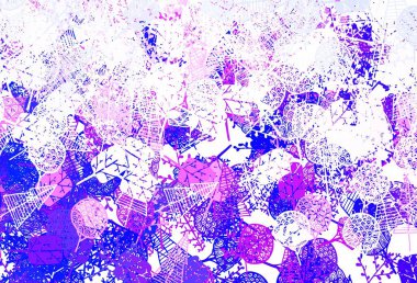 Hafif Mor vektör karalama arkaplanı ağaçlar, dallar. Ağaçlarla karalama tarzında renkli çizimler. Web siteniz için Doodle tasarımı.