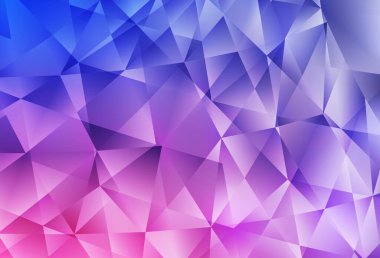 Açık Mor, Pembe vektör çokgen şablon. Çokgen soyut çizim ve gradyan. Web siteniz için yeni bir doku.