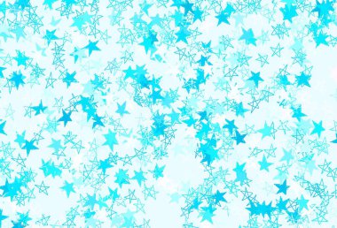 Açık yeşil vektör desenli Noel yıldızları. Bulanık dekoratif dizayn yıldızlı basit bir stilde. Reklamınız, posteriniz, afişiniz için en iyi tasarım.