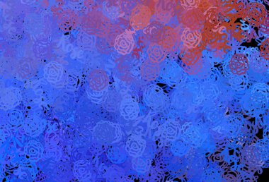 Açık mavi, soyut şekilli kırmızı vektör dokusu. Soyut tarzda rengarenk gradyan şekilleri olan bir resim. Web siteniz için basit tasarım.