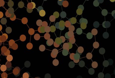 Koyu yeşil, yapay zeka kavramına sahip sarı vektör dokusu. Yapay zeka bağlantılarıyla basit bir şekilde renkli tasarım. Poster ve teknoloji sembolü.