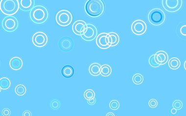 Lekeli hafif Mavili vektör arkaplanı. Renkli su damlaları olan modern soyut çizimler. Fütürist reklamlar ve kitapçıklar için şablon.