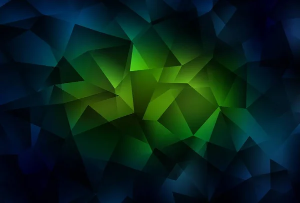 Tmavě Zelená Žluté Vektorové Polygonové Abstraktní Pozadí Barevná Ilustrace Abstraktním — Stockový vektor