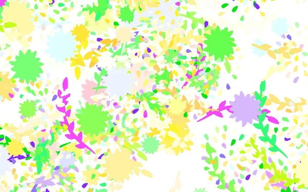 Licht Multicolor Vektor Eleganten Hintergrund Mit Blumen Rosen Glitzernde Abstrakte — Stockvektor
