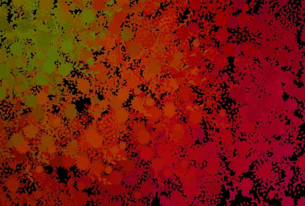 Texture Vectorielle Vert Foncé Rouge Aux Formes Abstraites Illustration Colorée — Image vectorielle