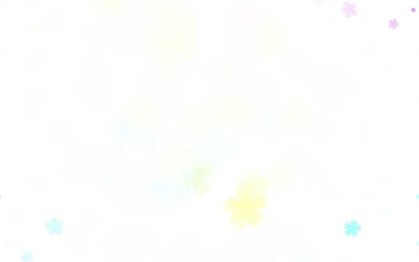 Светлый Многоцветный Векторный Узор Цветами Красочная Иллюстрация Цветами Стиле Каракулей — стоковый вектор
