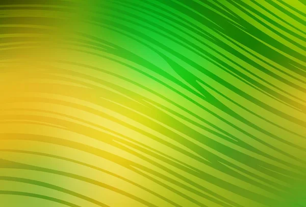 Verde Claro Patrón Vectorial Amarillo Con Líneas Iris Muestra Geométrica — Vector de stock