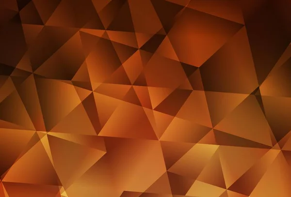 Donker Oranje Vector Veelhoekig Sjabloon Een Geheel Nieuwe Kleurenillustratie Een — Stockvector