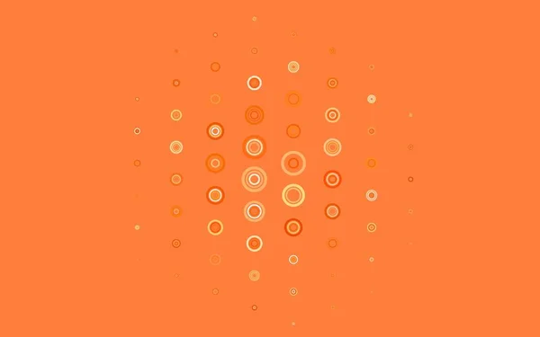 Texture Vectorielle Orange Clair Avec Disques Illustration Avec Ensemble Cercles — Image vectorielle