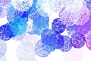 Açık mavi, kaotik şekilli kırmızı vektör şablonu. Soyut tarzda rengarenk gradyan şekilleri olan bir resim. Bir cep telefonu için arka plan.