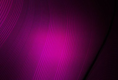 Bükülmüş çizgileri olan koyu pembe vektör deseni. Soyut ve gradyan renkte renkli çizimler. Broşürler, broşürler için doku.