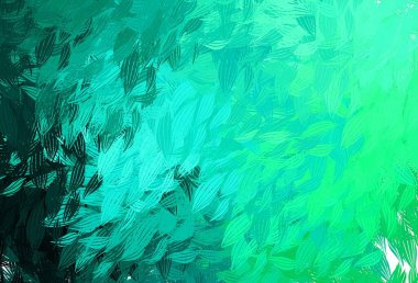 Memphis şekilli açık yeşil vektör arkaplanı. Renkli rastgele şekillerle modern soyut illüstrasyon. Web siteniz için basit tasarım.