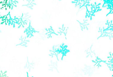 Açık yeşil vektör zarif şablon ve sakura. Beyaz arka planda gradyanı olan yapraklar ve dallar. İşiniz için en iyi tasarım..