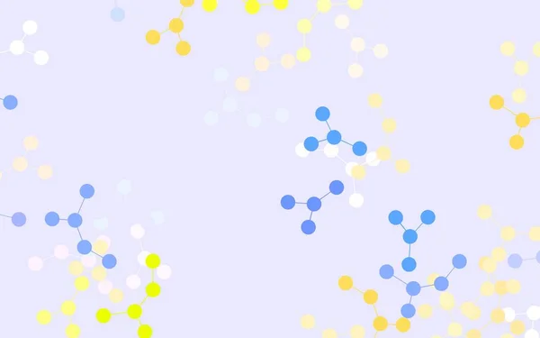 浅粉色 黄色矢量纹理与人工智能概念 用Ai的链接和圆点进行摘要说明 创新广告模板 — 图库矢量图片