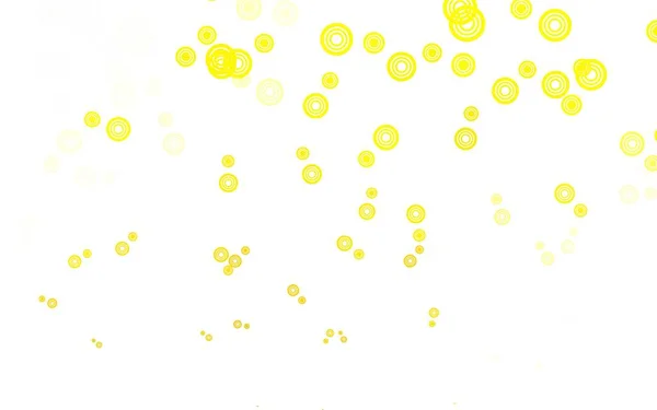 Fondo Vector Amarillo Claro Con Burbujas Ilustración Abstracta Moderna Con — Vector de stock