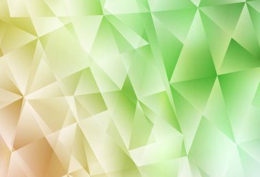 Açık yeşil, kırmızı vektör soyut çokgen şablon. Üçgenli modern soyut çizim. Bir markanın arkaplanı için desen.