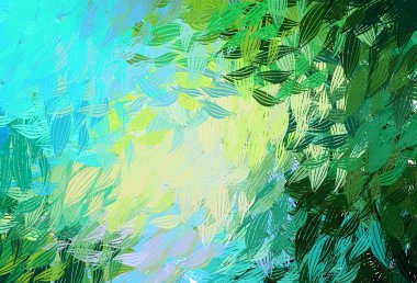 Açık mavi, soyut şekilli sarı vektör dokusu. Soyut tarzda rengarenk gradyan şekilleri olan bir resim. Kartvizitiniz için modern tasarım.