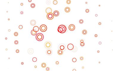 Dairesel şekilli açık kırmızı vektör düzeni. Doğa tarzında renkli baloncuklu soyut illüstrasyon. Güzel web siteleri için desen.