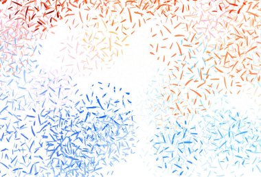 Keskin çizgileri olan ışık çok renkli vektör deseni. Bulanık dekoratif tasarım basit bir şekilde çizgilerle. Reklamlar, posterler, afişler için desen.