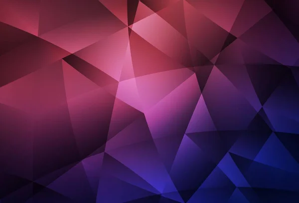 Dark Purple Fondo Poligonal Vectorial Rosa Ilustración Colorida Estilo Abstracto — Vector de stock