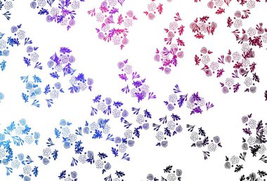 Açık mavi, soyut şekilli kırmızı vektör arkaplan. Soyut gradyan şekilli basit renkli çizimler. Duvar kağıtları için zarif tasarım.